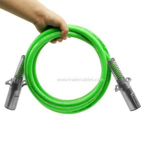 7 Way Green Jacket Power Brake Light ABS Cable Assembly for Semi Truck Trailer Tractor