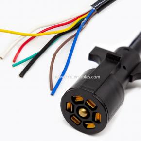 Coiled 7-Way 12FT wire truck and trailer cable Electrical trailer cable curly flex cables