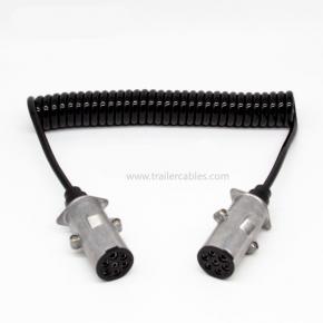 Heavy Duty Towing Connector Accessories 7 Core Copper Truck Trailer Spiral Coil Cable