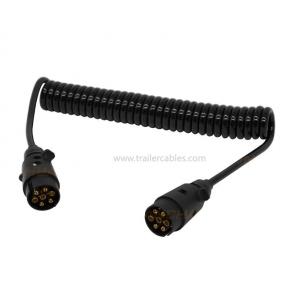 Huanchain High Quality Trailer 7 Pole Spiral Cable Waterproof European Truck 7 Pin Trailer Cable
