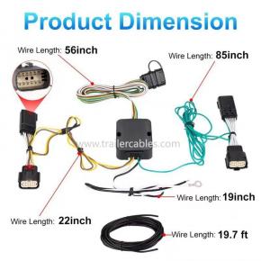 Custom 4 Pin Trailer RV Wiring Harness Jeep Gladiator Wrangler JL18-22 56407 118786