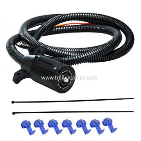 Customized car taillight signal adapter power cable single head american trailer 7 core round to 5 way pin spring wire to