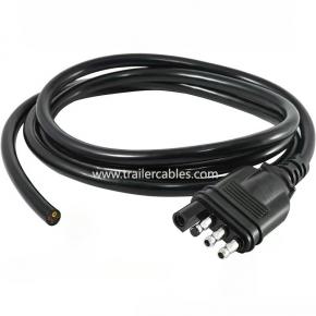 American SAE 4 pin trailer car wiring harness universal connection extension trailer wire tail light signal light power cable 10ft