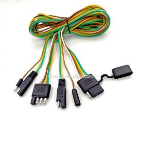 Four-pronged car connecting plug cable male-female pair plug cable power extension cord 4P trailer power cord wholesale