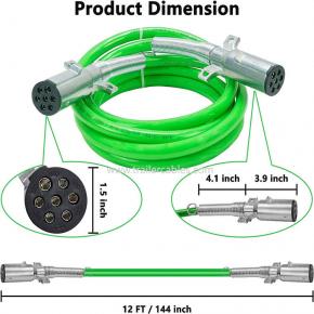 Trailer Connection Cable Car Trailer Cable 7-pole Trailer Cable TPU Spiral Cable Trailer Adaptor
