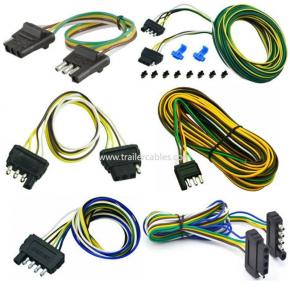 American Trailer Wiring Harness Male to Female Pair Plug Wiring Harness Car Tail Light Power Cord 4 Hole SAE Adaptor Trailer Wire