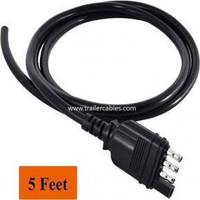 Supply 4 pole trailer plug with spring wire trailer wiring harness trailer plug SAE 4 pole plug trailer power cord