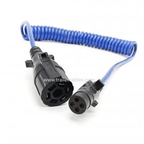 Four-prong American trailer plug power cord High-power converter head Four-prong RV power cord PU spring cable