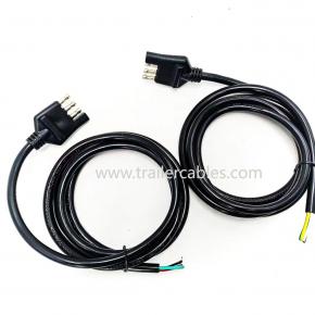 Supply SAE 4-pole trailer cable row cable 4*18AWG American style cable 4-pole SAE trailer cable 4-pole SAE pairs of plugs