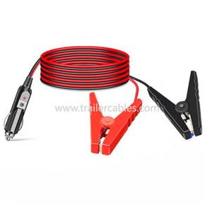 12v24v High Power Cigarette Lighter with Pure Copper Fish Clip Cable Car Cigarette Lighter to Alligator Clip Power Cable 14AWG