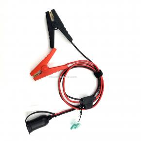 Cigarette lighter female fish clip cable 12AWG car charger female to pure copper fish clip cable 12V24V
