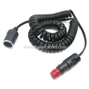 German Cigarette Lighter Plug Extension Cord German Cigarette Lighter Spring Cord Cigarette Lighter Female Socket Pair Plug Cord