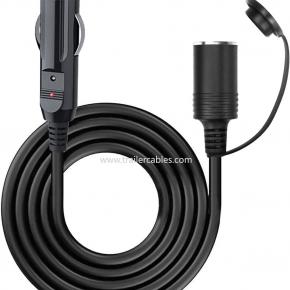 Cigarette lighter female chassis wire 12V24V car high-power cigarette lighter female chassis with cover male and female pairs of plug connecting cable