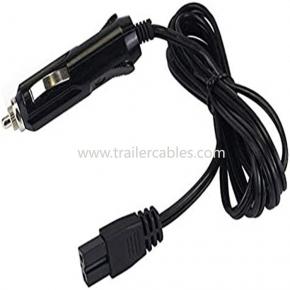 Car Refrigerator Connection Cable Car Cigarette Lighter with Indicator Tail with B Plug 16AWG Black Cable