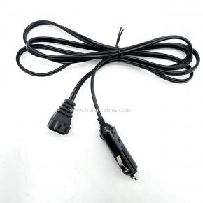 Cigarette lighter to refrigerator plug cable Car refrigerator power cable Cigarette lighter extension cable 16AWG cable