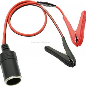 Cigarette lighter female socket to alligator clip extension cable Car female socket cable Car battery clip to cigarette lighter female socket cable