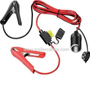Cigarette lighter to pure copper fish clip fuse box with 15A/20A power cord car charger female chassis fish clip cable