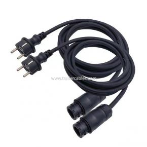 European Standard H07RN-F Power Cord Plug to BC01 Waterproof Connector Solar PV Micro Inverter Cable