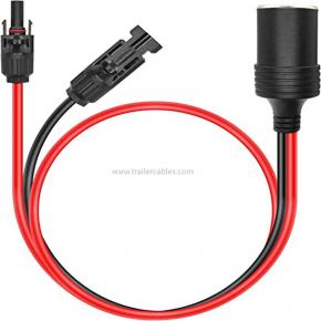 MC4 solar cable to cigarette lighter female mc4 connector to car charger cigarette lighter female cable