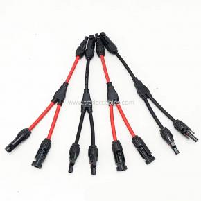 MC4 Y-type 3-way connector solar photovoltaic panels parallel waterproof connector battery panel one-part connector
