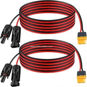 Solar Connector MC4 to XT60 Outdoor Portable Energy Storage Power Charging Cable 12AWG Black and Red Wire
