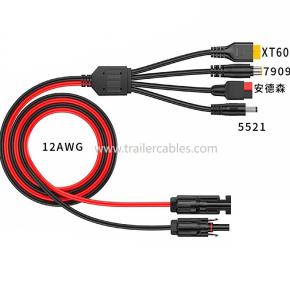 12AWGMC4 One to Four PV Connection Cable MC4 to XT60 DC7909 DC5521 45A Anderson