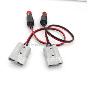 German Red Tip Cigarette Lighter to 50A Anderson Plug 12awg Red and Black Wire Car Cigarette Lighter Power Cord