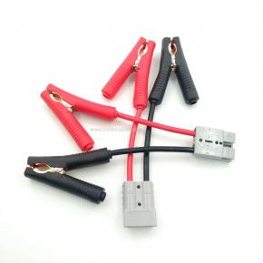 Anderson with Red and Black Fish Clip Cable High Power Forklift Connection Cable Anderson to Fish Clip Connection Cable