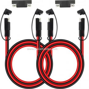 SAE Cable Solar Power Cable Dual Head SAE Connection Cable with Dust Cover Storage SAE Black and Red Connection Cable