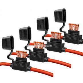 Medium Auto Fuse Holder with Wire Fuse Block Harness Fuse Holder 10AWG Wire Auto Fuse Harness
