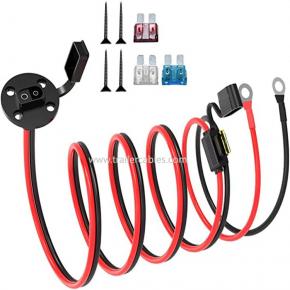SAE Sidewall Port Socket SAE Connection Cable SAE Chassis Cable 12awg30cm with Screws Sidewall with Terminals