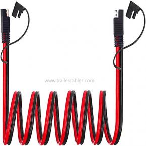 Dual Head SAE Cable Extension Connection Power Cord Automotive Male Female Pair Plug Connection Cable with Dust Cover 16AWG